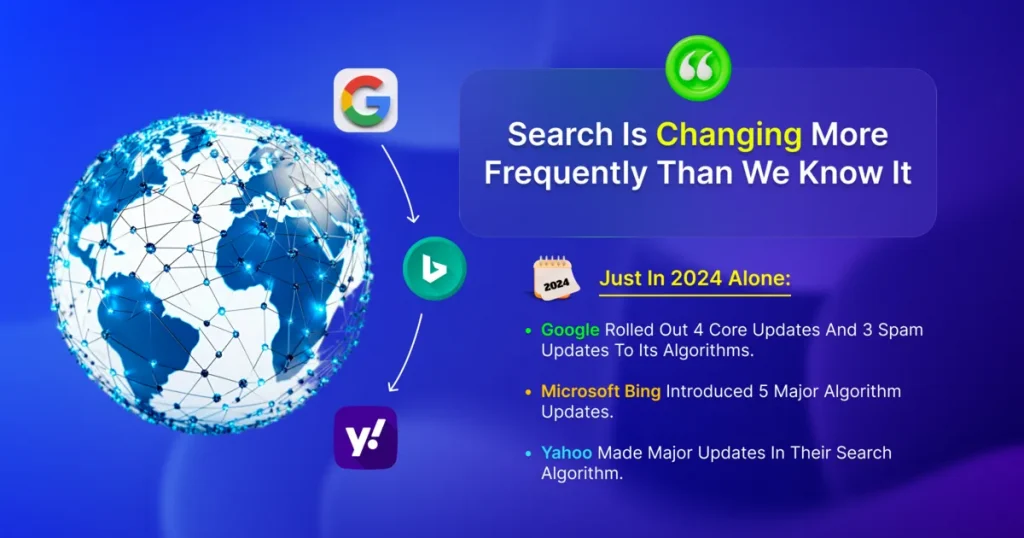 You know that, search search is changing overtimes.